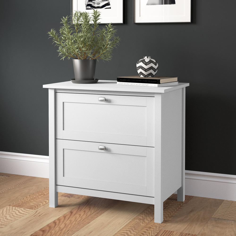 Shop Bush Furniture Broadview 2 Drawer Lateral File Cabinet, Image 02, BDF131WH-03, #color_pure white
