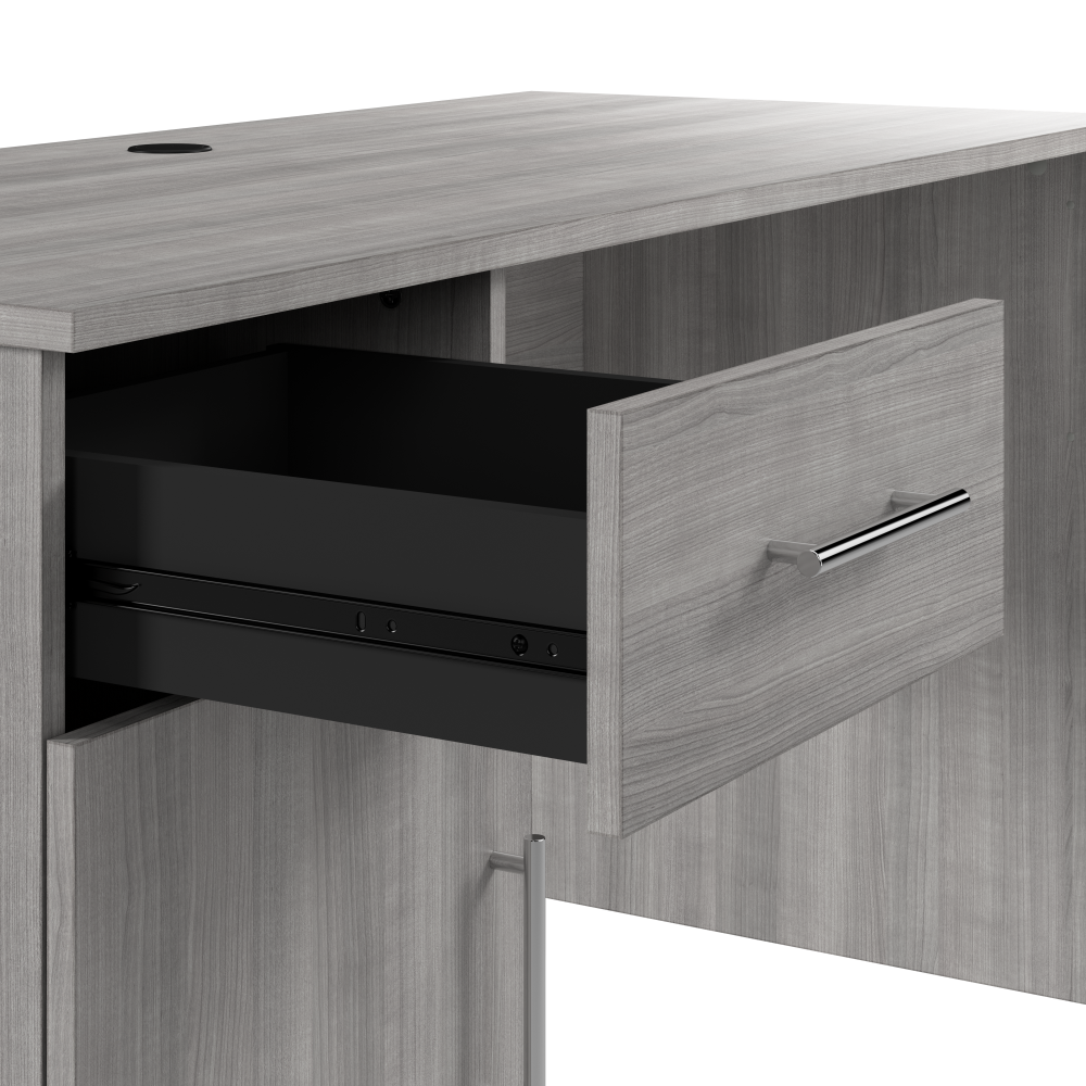 Shop Bush Furniture Somerset 54W Office Desk with Drawer and Storage Cabinet, Image 04, WC81254, #color_platinum gray