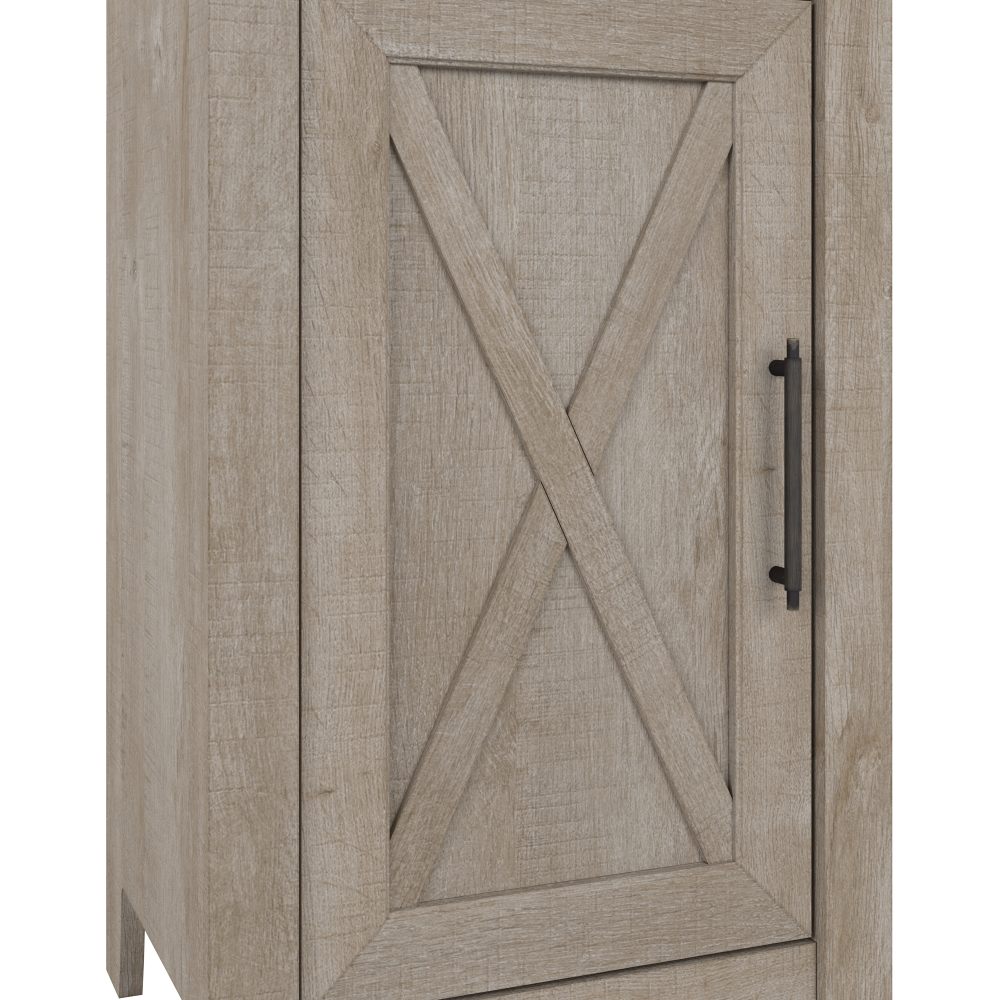 Shop Bush Furniture Key West Nightstand with Door, Image 04, KWS116WG-Z, #color_washed gray
