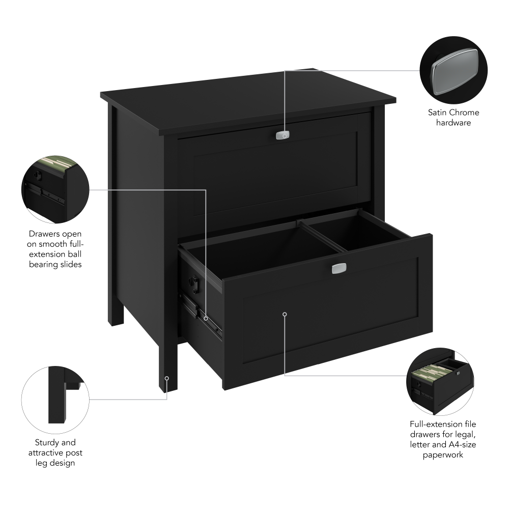 Shop Bush Furniture Broadview 2 Drawer Lateral File Cabinet, Image 08, BDF131CBL-03, #color_classic black