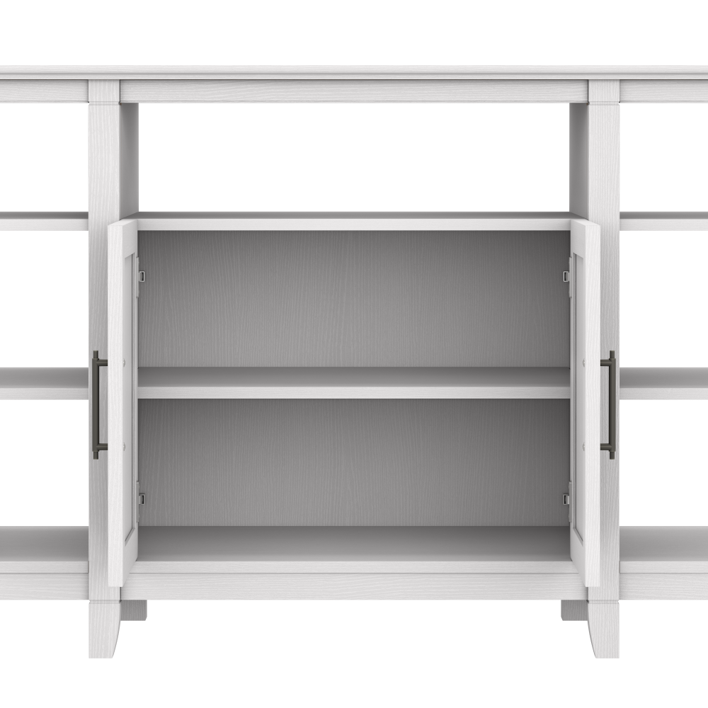 Shop Bush Furniture Key West Tall TV Stand with Set of 2 Bookcases, Image 03, KWS027WT, #color_pure white oak