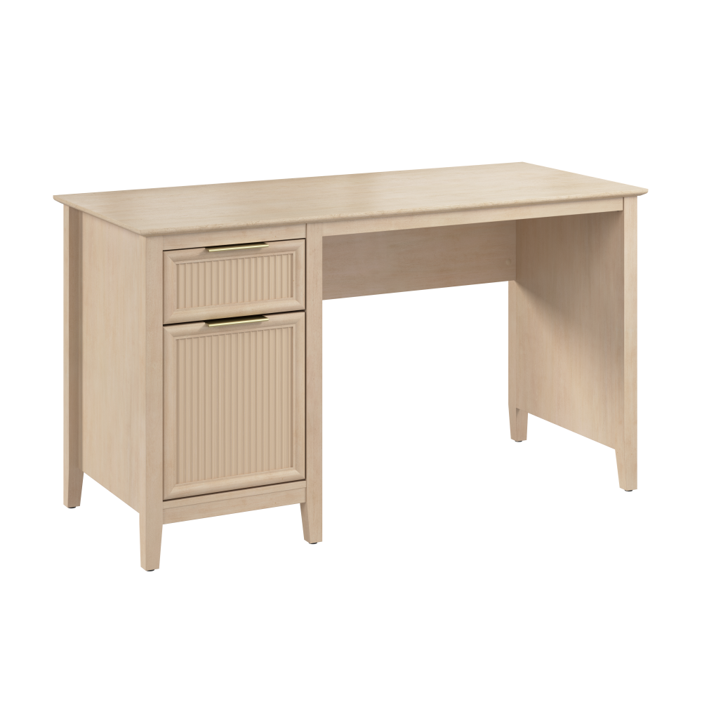 Shop Bush Home Camille 54W Fluted Office Desk with Storage, Image 01, CMD154NB-03, #color_natural birch