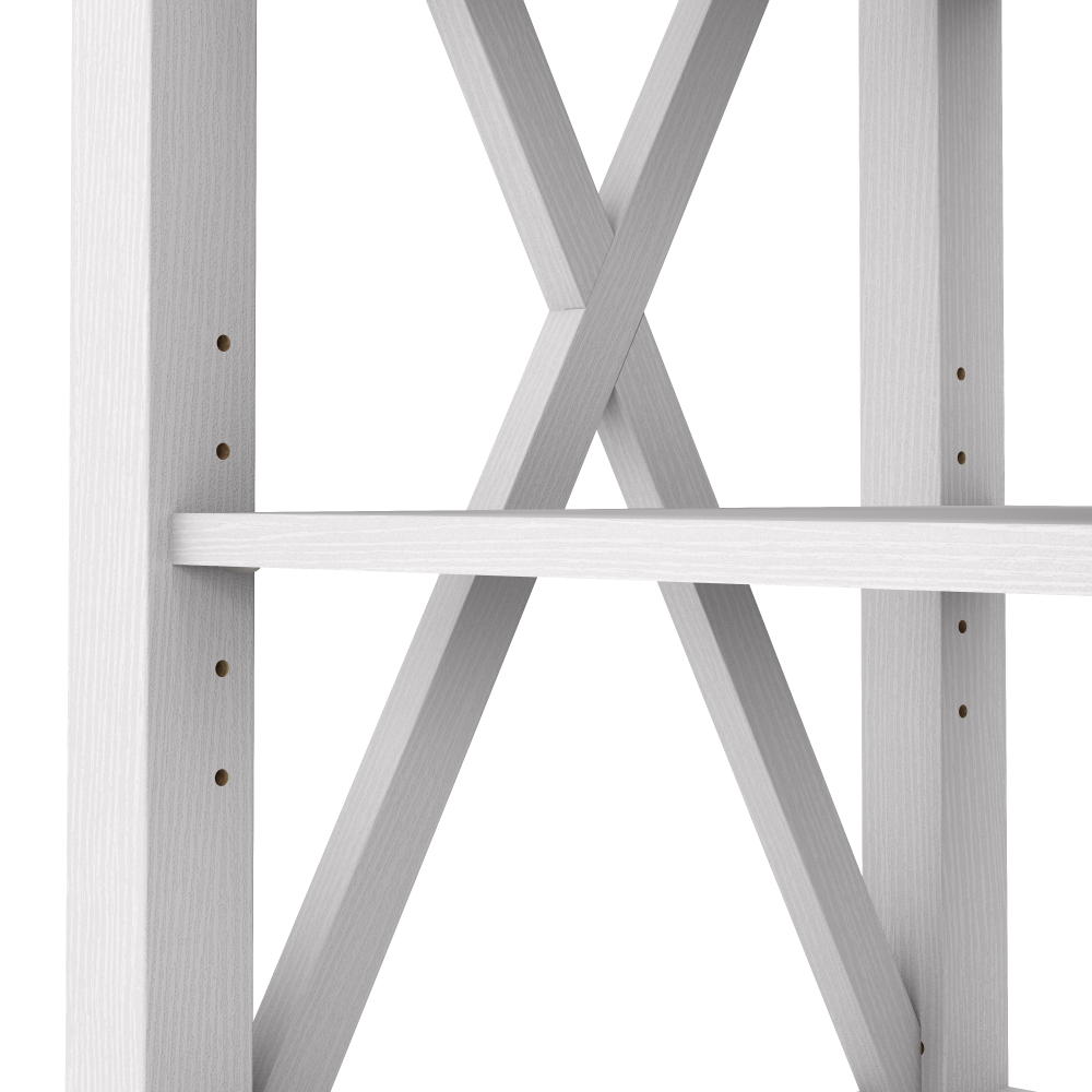 Shop Bush Furniture Key West 6 Cube Bookcase, Image 06, KWB146WT-03, #color_pure white oak