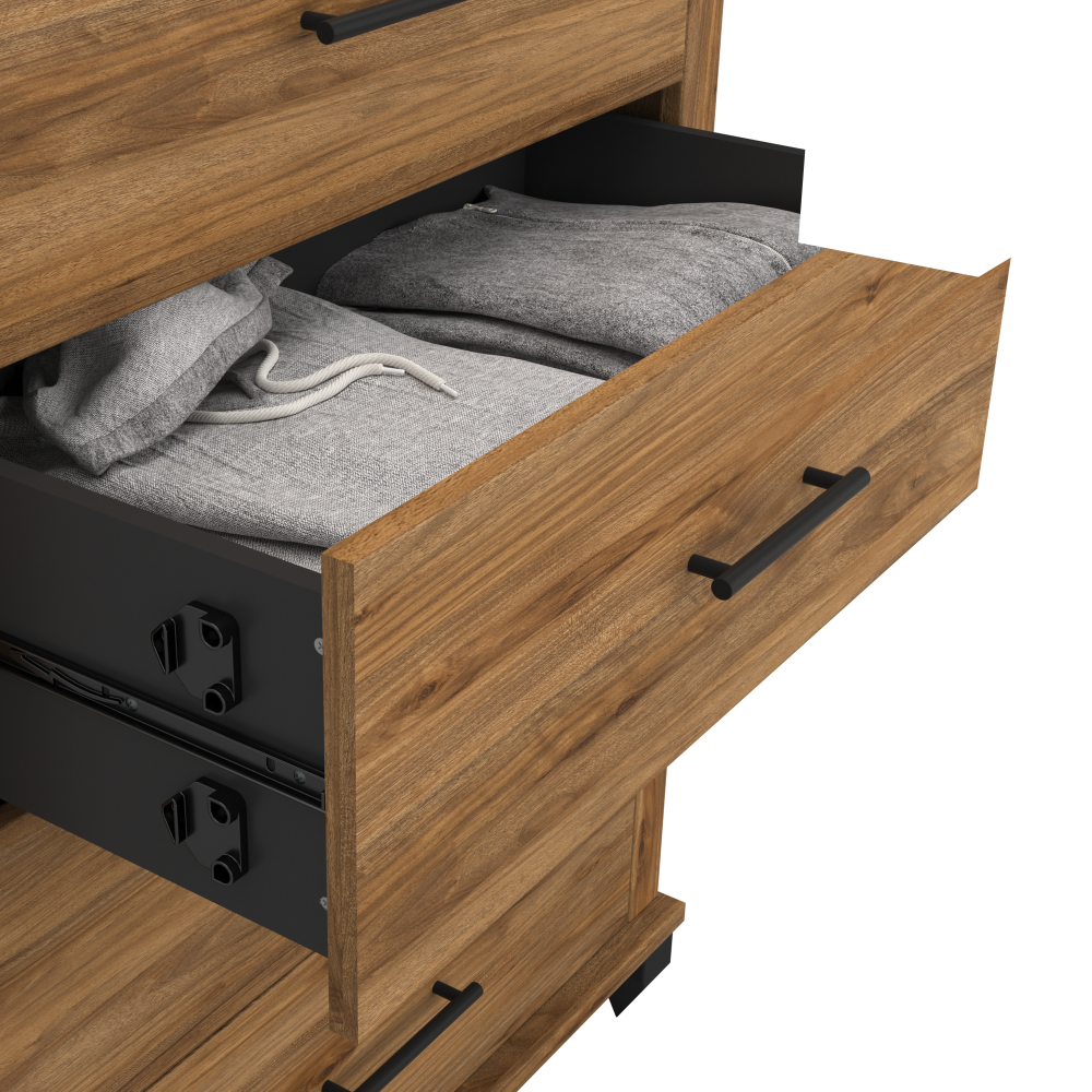 Shop Bush Furniture Somerset Full/Queen Size Headboard, Dresser and Nightstand Bedroom Set, Image 05, SET003FW, #color_fresh walnut