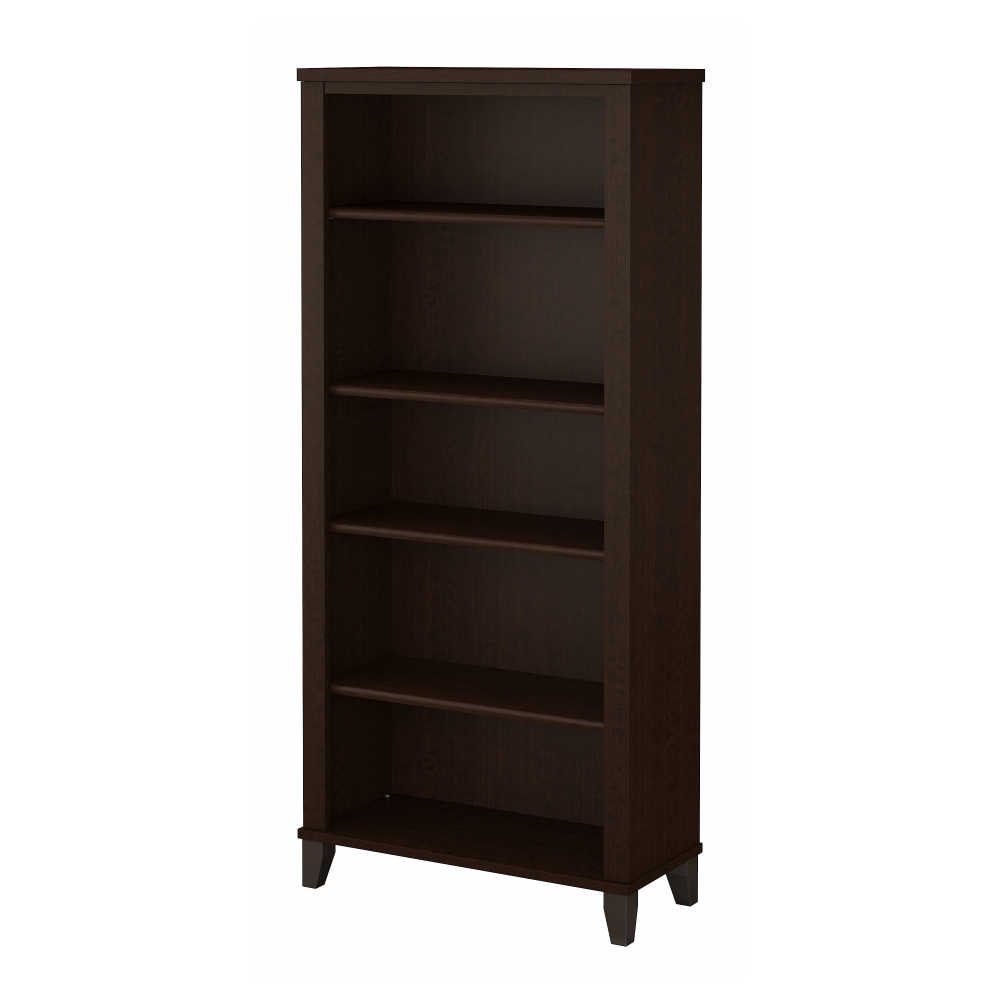 Shop Bush Furniture Somerset Tall 5 Shelf Bookcase, Image 01, WC81865, #color_mocha cherry