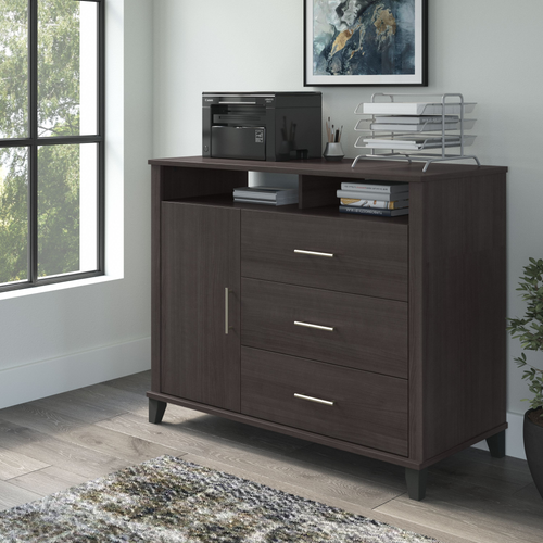 Shop Bush Furniture Somerset Office Storage Credenza, Image 02, STV148SGK-Z2, #color_storm gray