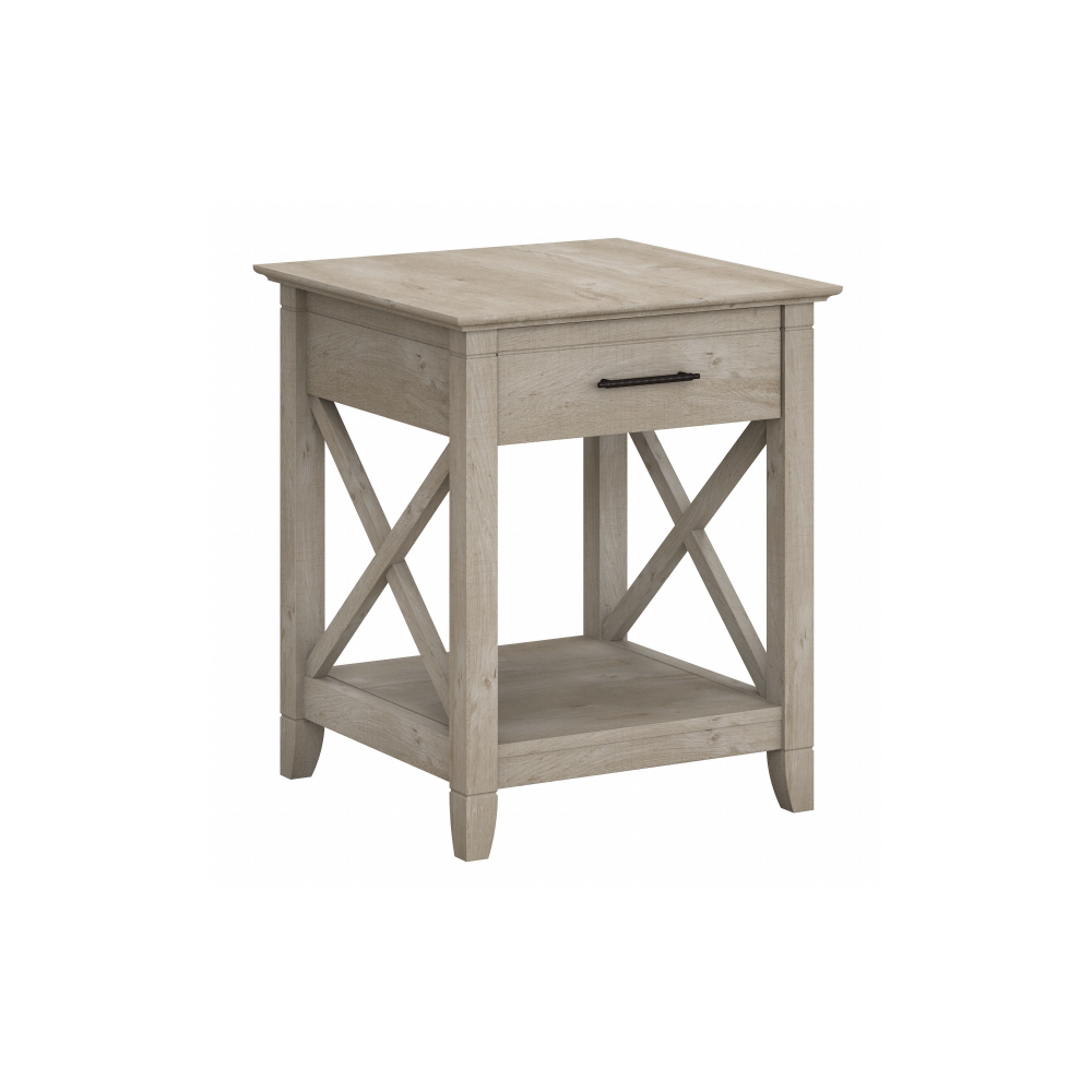 Shop Bush Furniture Key West End Table with Storage, Image 01, KWT120WG-03, #color_washed gray