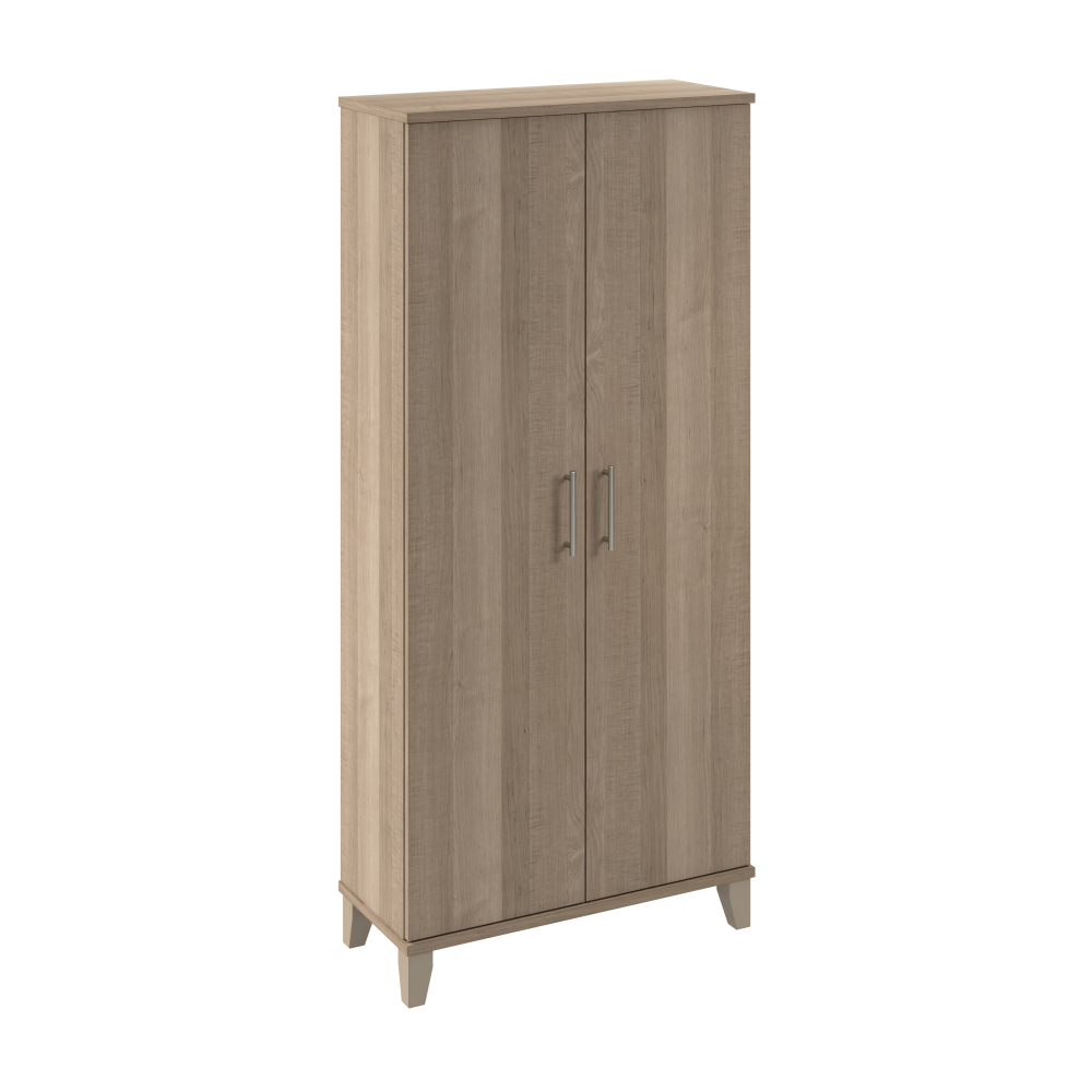 Shop Bush Furniture Somerset Tall Storage Cabinet with Doors and Shelves, Image 01, STS165AG, #color_ash gray