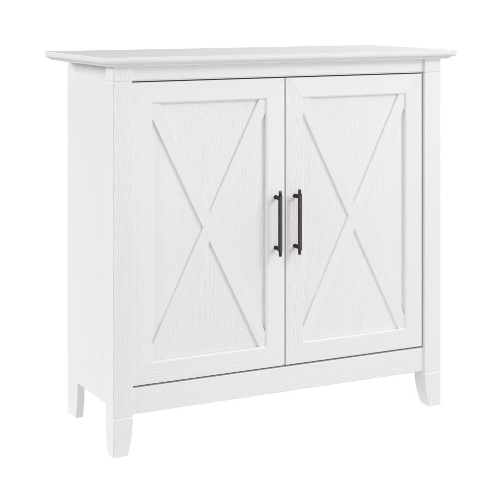 Shop Bush Furniture Key West Small Storage Cabinet with Doors and Shelves, Image 01, KWS232WT-03, #color_pure white oak