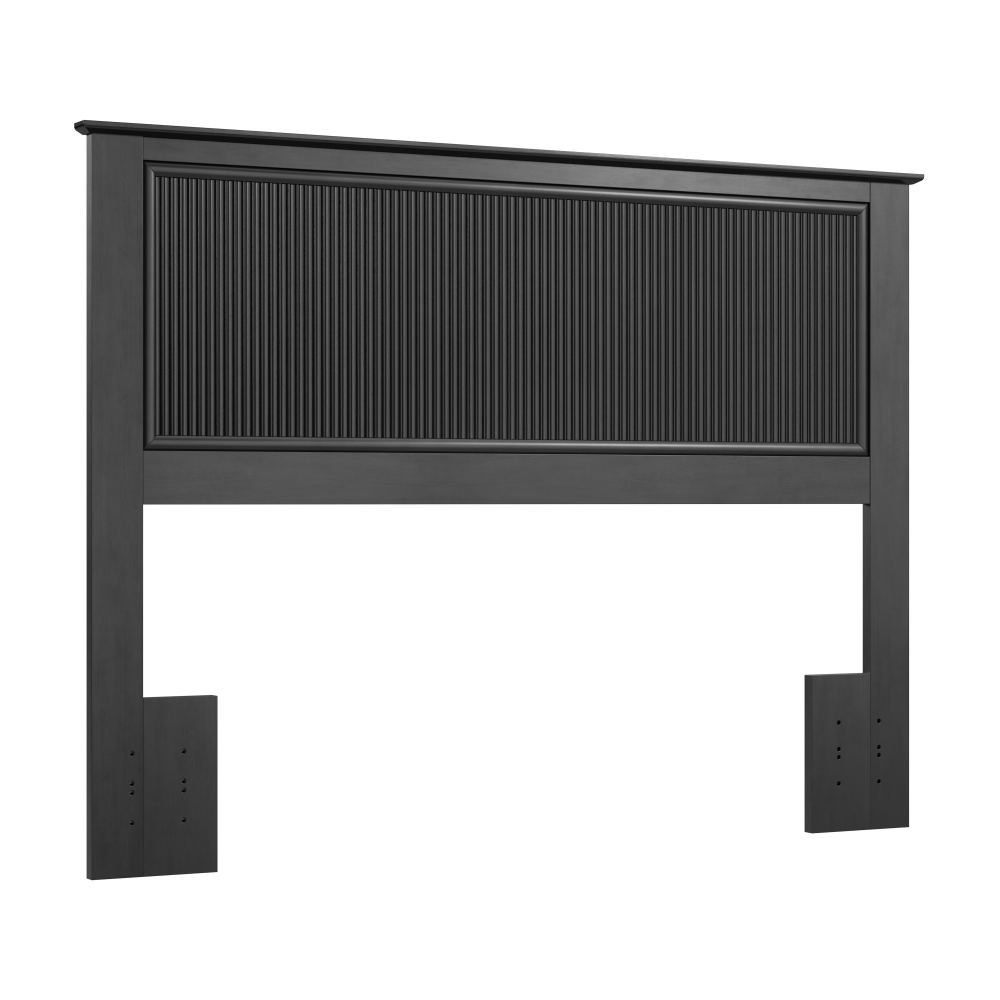 Shop Bush Home Camille 65W Fluted Full/Queen Headboard, Image 01, CMQ165OB-03, #color_onyx birch