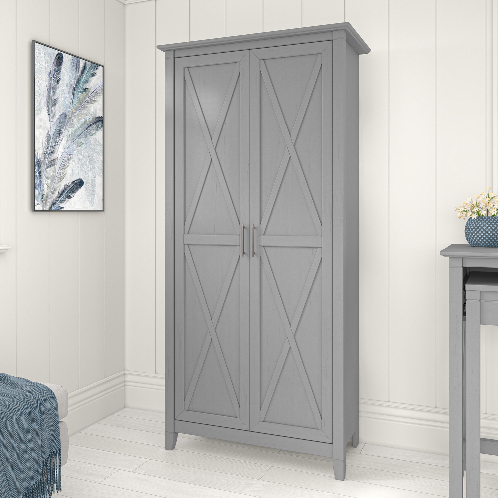 Key West Tall Storage Cabinet with Doors | Bush Home