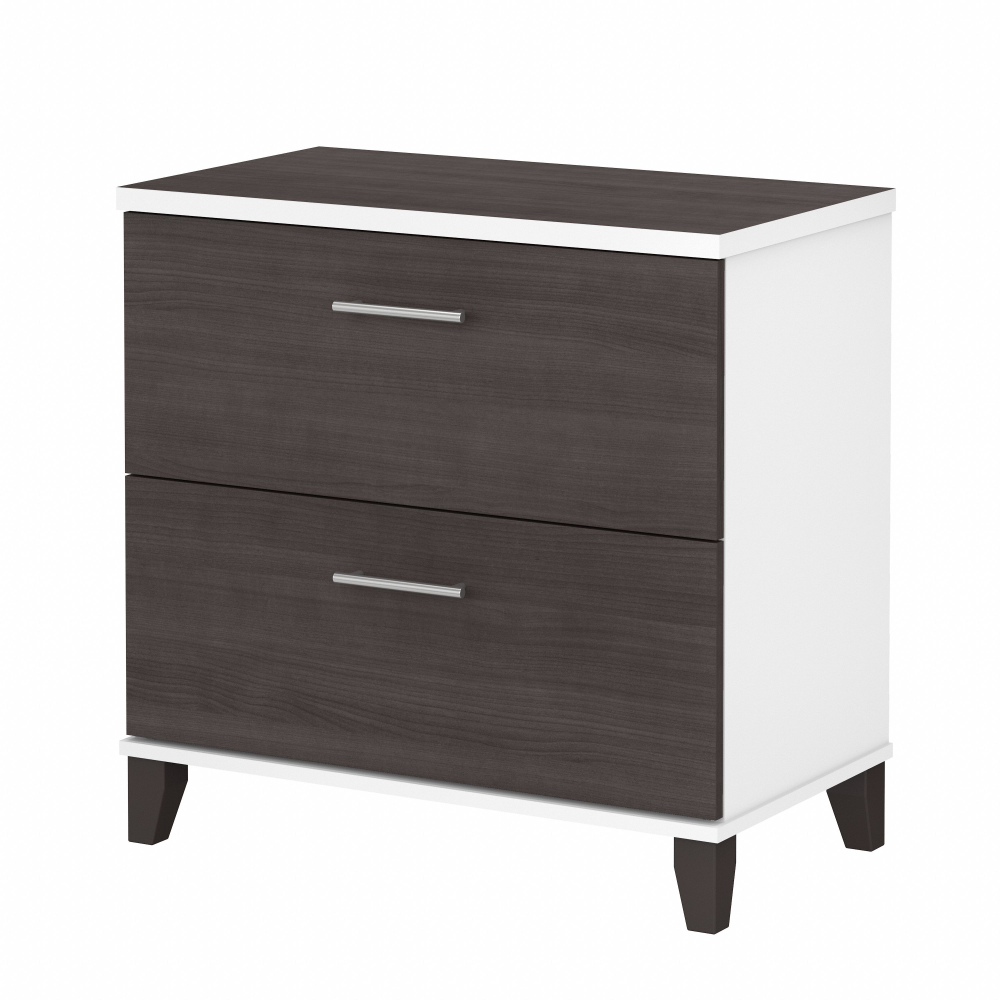 Shop Bush Furniture Somerset 2 Drawer Lateral File Cabinet, Image 01, WC81080, #color_storm gray/white