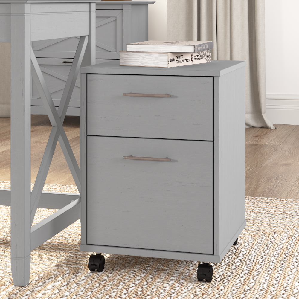 Shop Bush Furniture Key West 2 Drawer Mobile File Cabinet, Image 02, KWF116CG-03, #color_cape cod gray