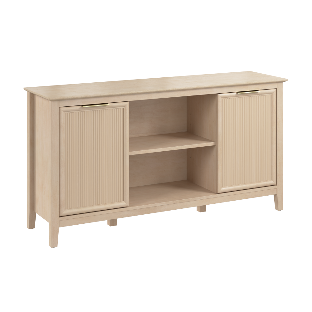 Shop Bush Home Camille 58W Fluted TV Stand with Storage, Image 01, CMV158NB-03, #color_natural birch
