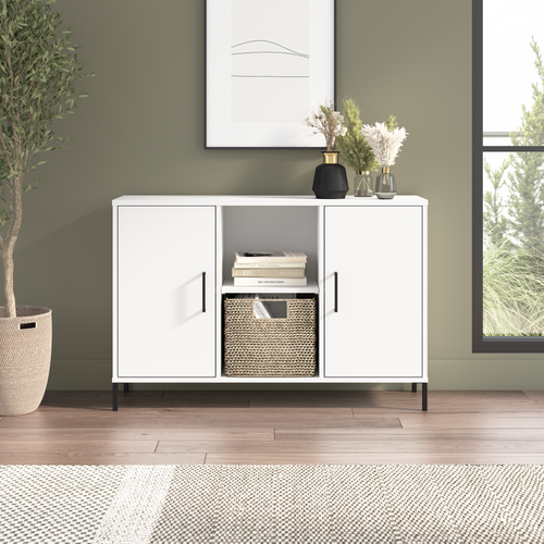 Shop Bush Furniture Soho Accent Cabinet with Doors, Image 02, SHS143WH-Z, #color_white