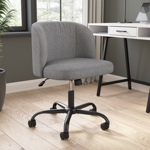 Shop Bush Furniture Pembroke Armless Desk Chair for Home Office, Image 02, CH4301WGF-03, #color_warm gray fabric