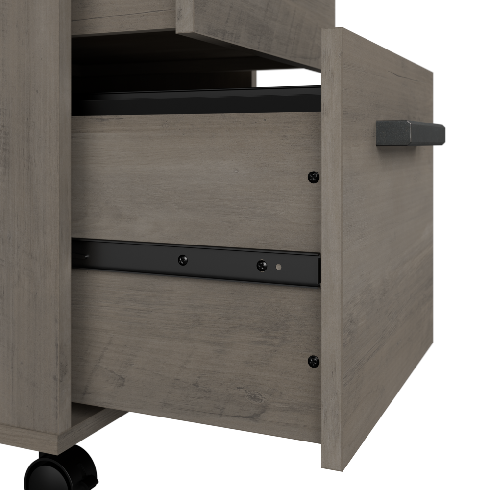 Shop Bush Furniture City Park 60W Industrial Writing Desk with Mobile File Cabinet, Image 05, CPK004DG, #color_driftwood gray