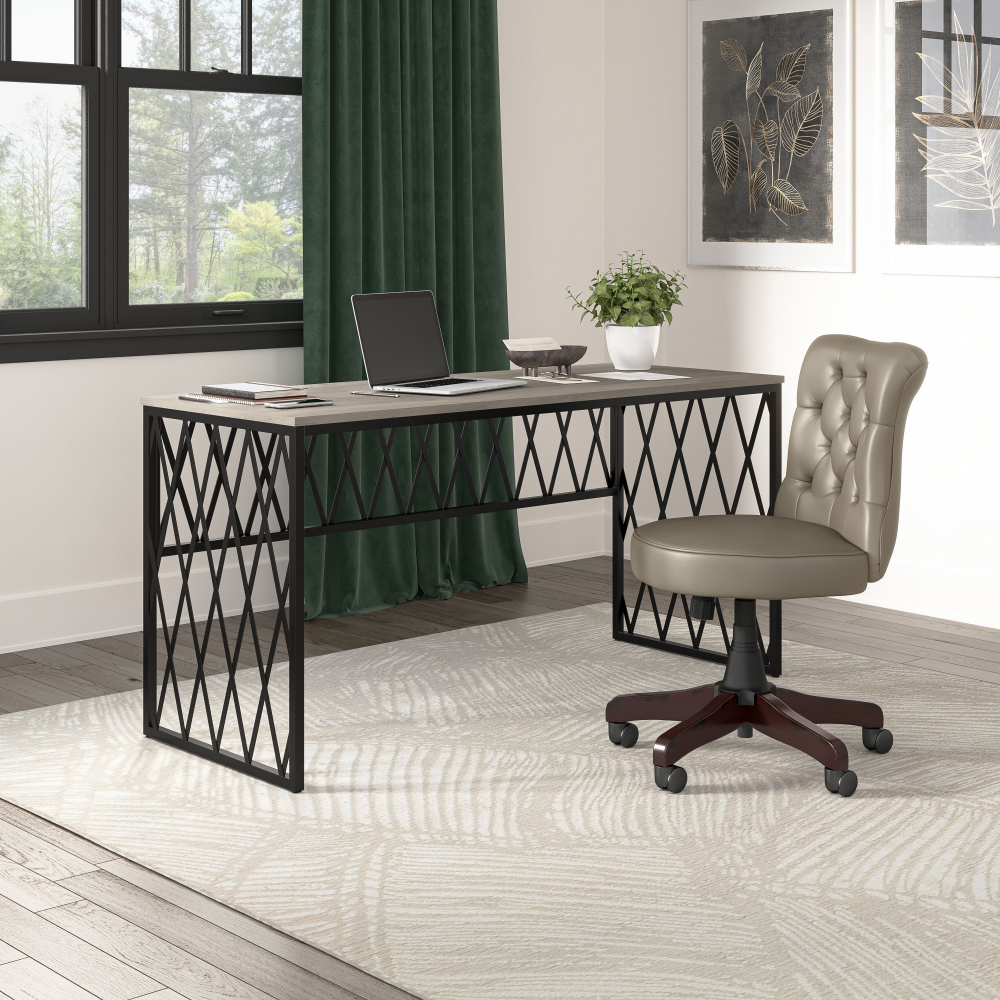 Shop Bush Furniture City Park 60W Industrial Writing Desk, Image 02, CPD160DG-03, #color_driftwood gray