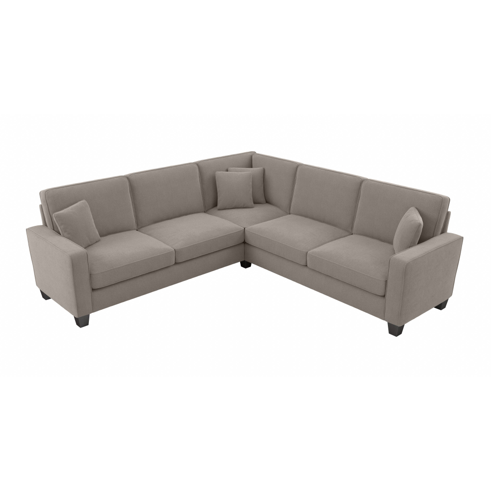 Shop Bush Furniture Stockton 99W L Shaped Sectional Couch, Image 01, SNY98SBGH-03K, #color_beige herringbone fabric