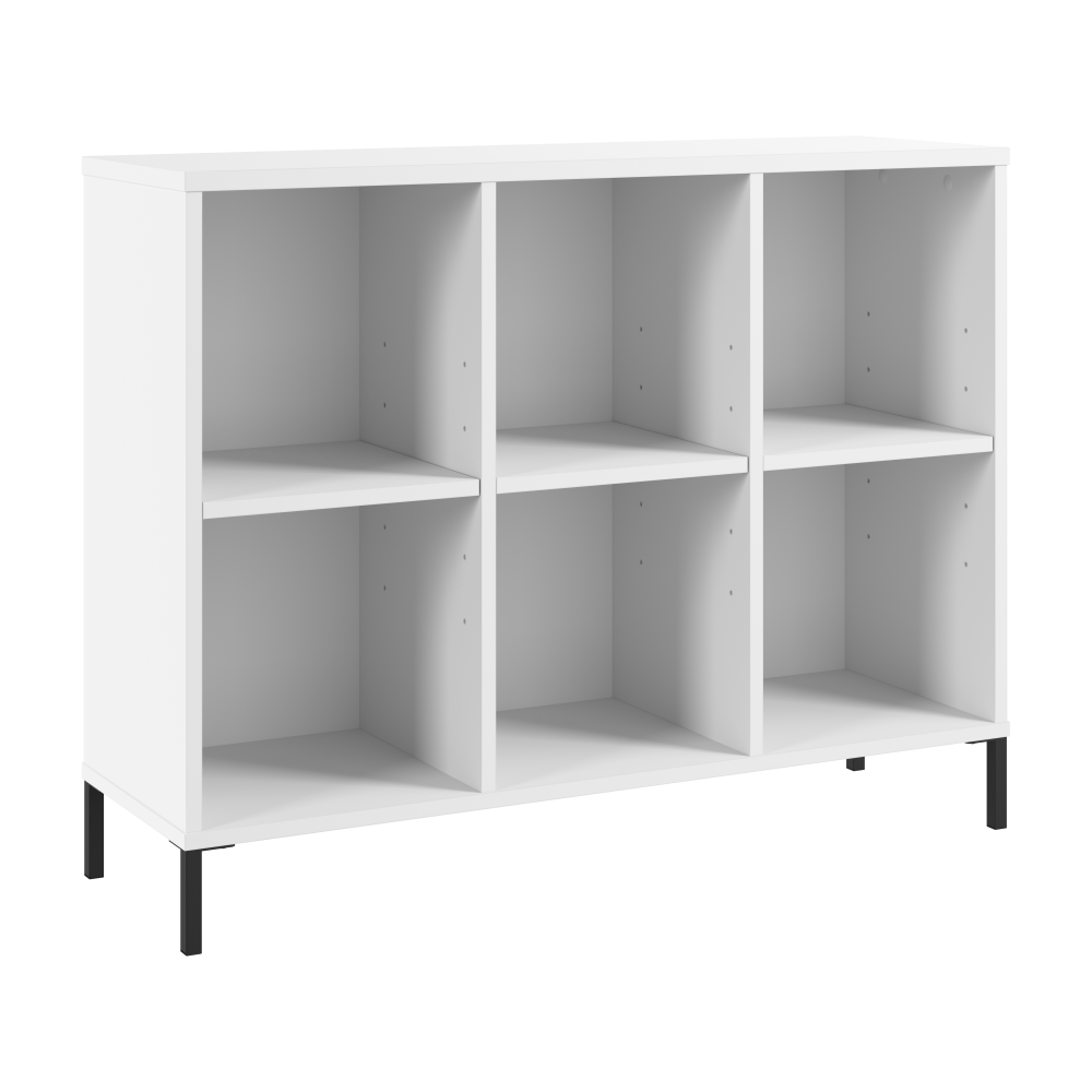 Shop Bush Furniture Essence 6 Cube Organizer, Image 01, ESB137WH, #color_white