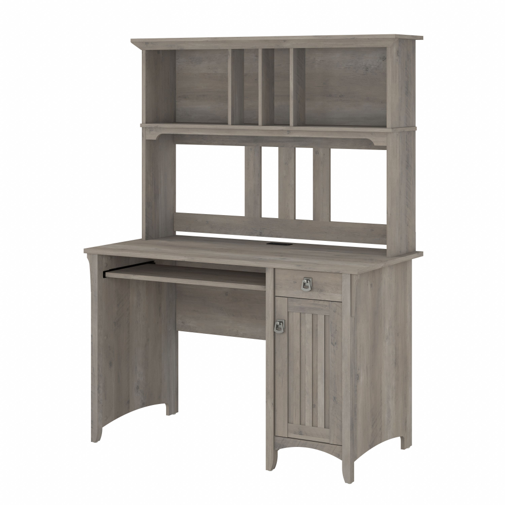 Shop Bush Furniture Salinas Small Computer Desk with Hutch, Image 01, MY72508-03, #color_driftwood gray