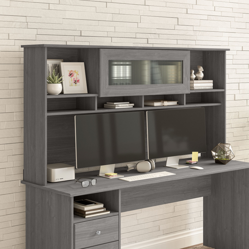 Shop Bush Furniture Cabot 72W Desk Hutch, Image 02, WC31373, #color_modern gray