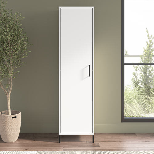 Shop Bush Furniture Soho Narrow Storage Cabinet with Door, Image 02, SHS117WH-Z, #color_white