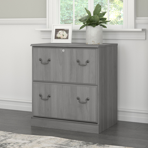 Shop Bush Furniture Saratoga 2 Drawer Lateral File Cabinet, Image 02, EX45854-03, #color_modern gray
