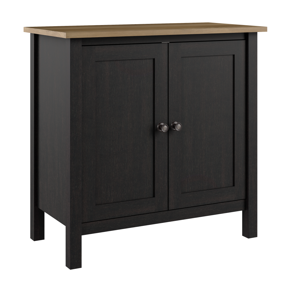 Shop Bush Furniture Mayfield Accent Storage Cabinet with Doors, Image 01, MAS131V2P-03, #color_vintage black/reclaimed pine