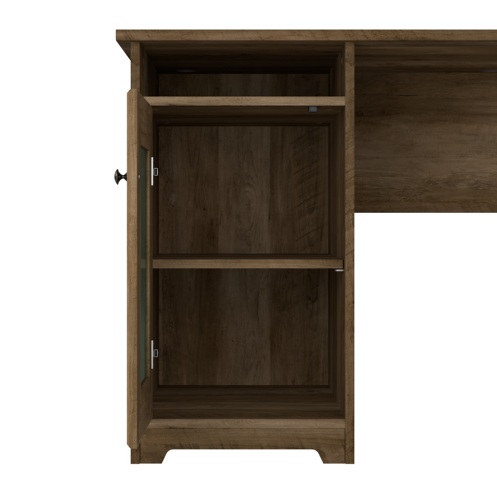 Shop Bush Furniture Cabot 60W L Shaped Computer Desk with Hutch and Small Storage Cabinet, Image 03, CAB016RCP, #color_reclaimed pine