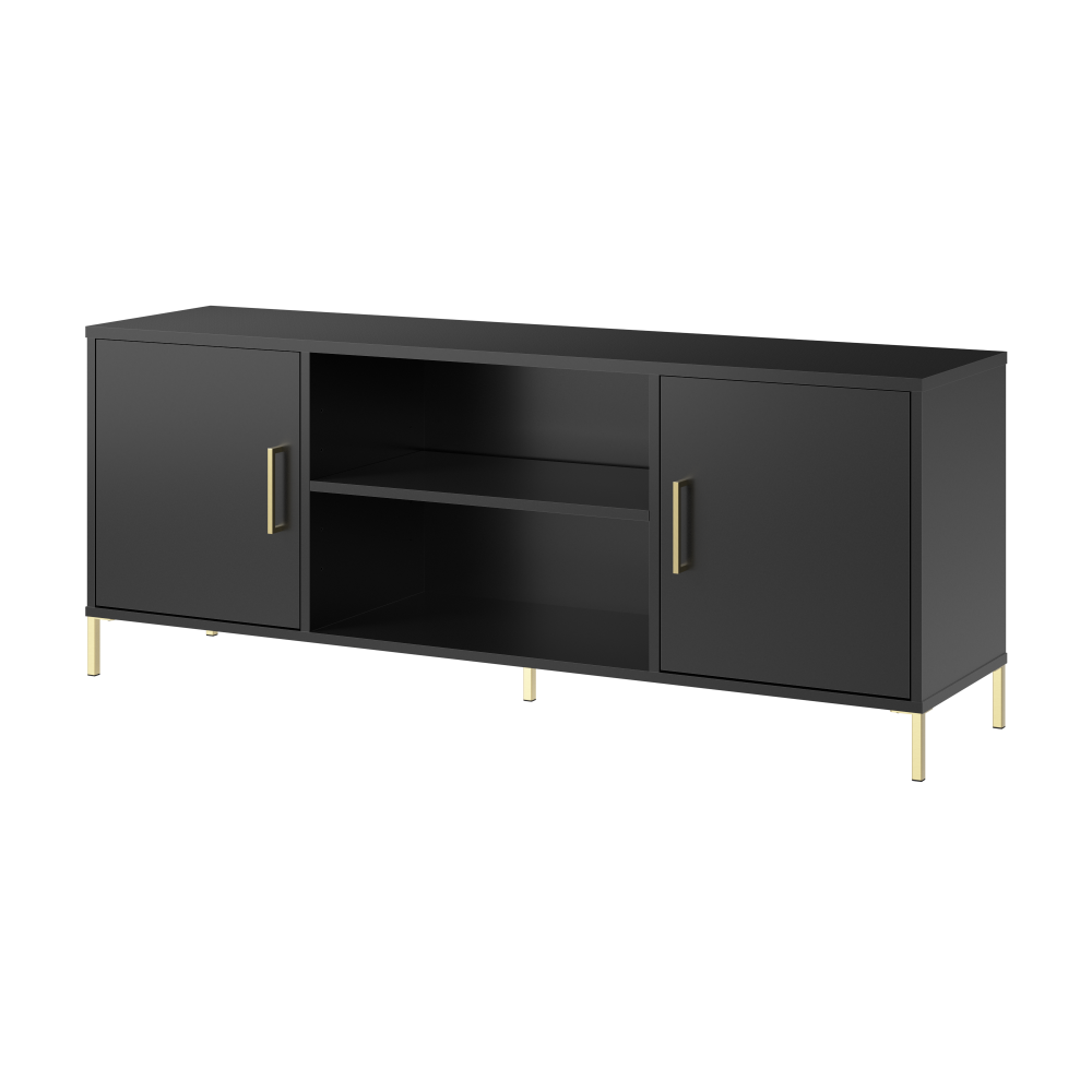 Shop Bush Furniture Soho 58W TV Stand, Image 01, SHV158BL-Z, #color_black stipple