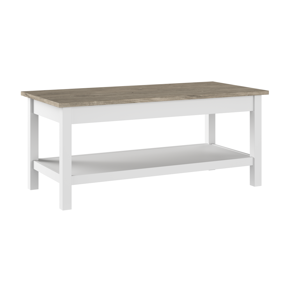 Shop Bush Furniture Mayfield Coffee Table, Image 01, MAT142GW2-03, #color_shiplap gray/pure white