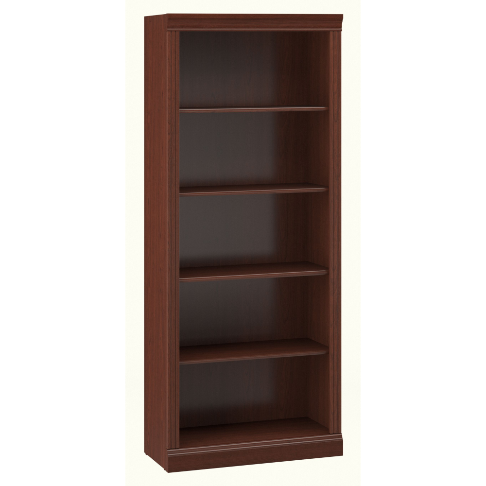 Shop Bush Furniture Saratoga Tall 5 Shelf Bookcase, Image 01, W1615C-03, #color_harvest cherry