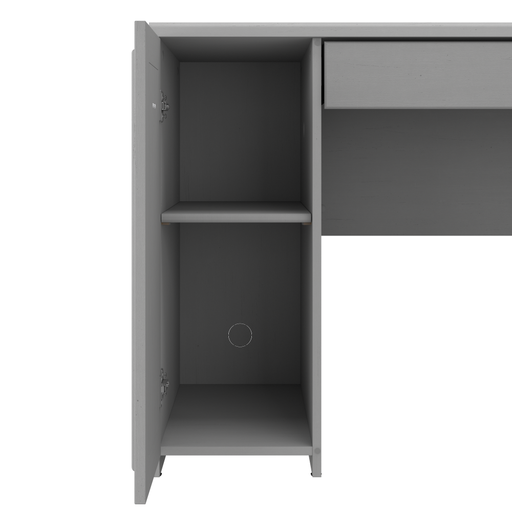 Shop Bush Furniture Fairview 60W L Shaped Desk with Drawers and Storage Cabinet, Image 06, WC53530-03K, #color_cape cod gray