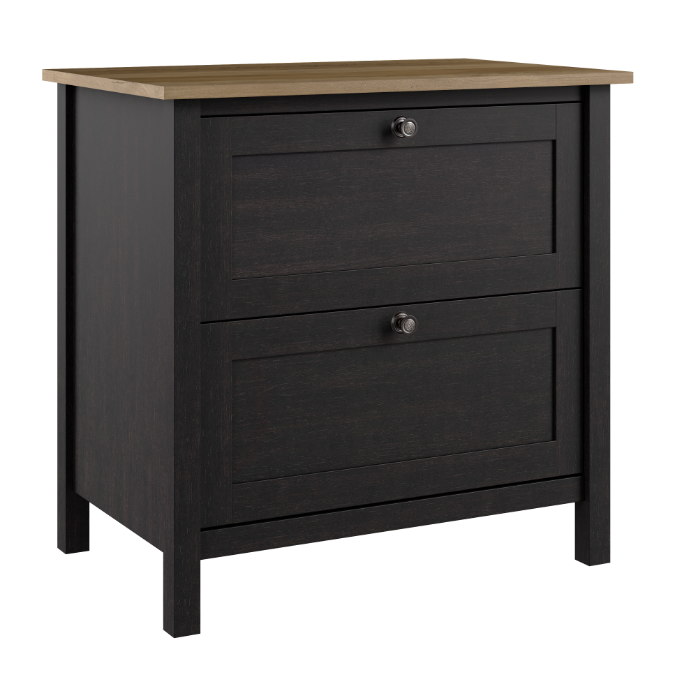 Shop Bush Furniture Mayfield 2 Drawer Lateral File Cabinet, Image 01, MAF131V2P-03, #color_vintage black/reclaimed pine