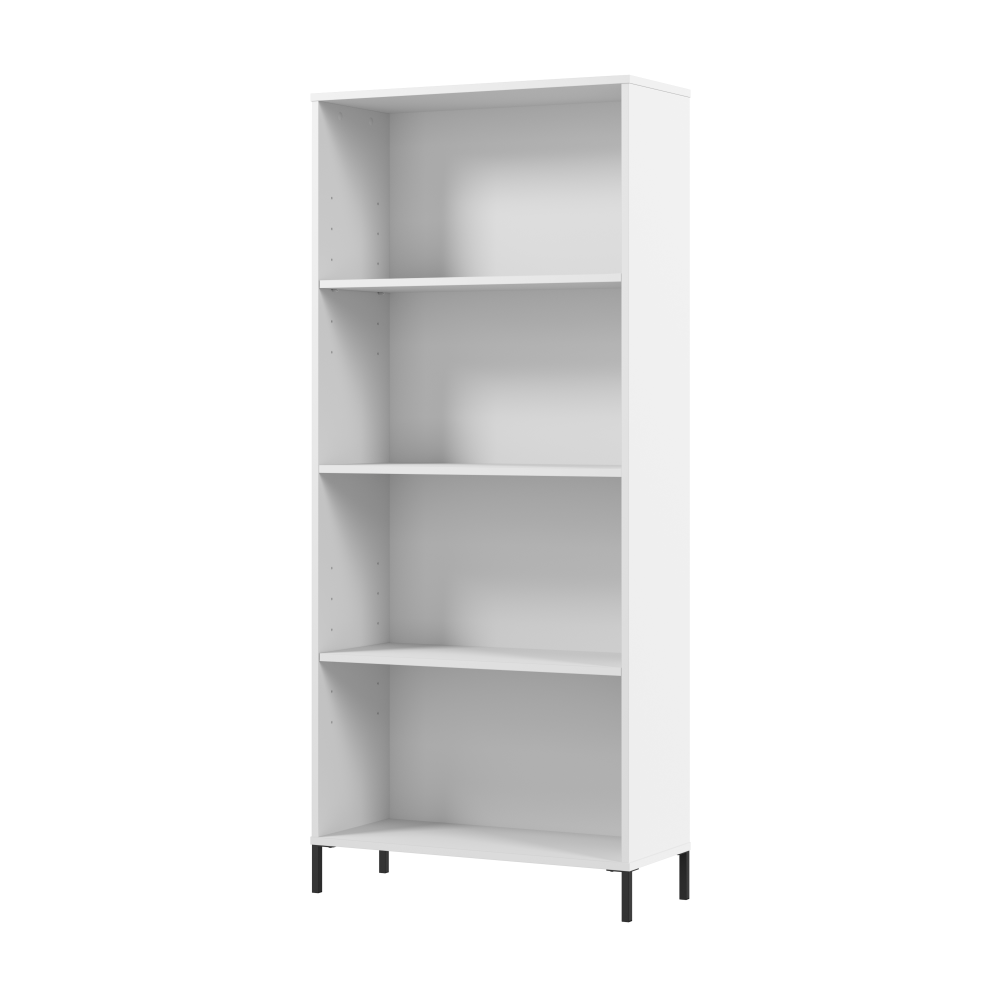 Shop Bush Furniture Soho 4 Shelf Bookcase, Image 01, SHB129WH-Z, #color_white