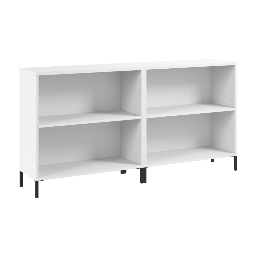 Shop Bush Furniture Essence 2 Shelf Bookcase - Set of 2, Image 01, ESE003WH, #color_white
