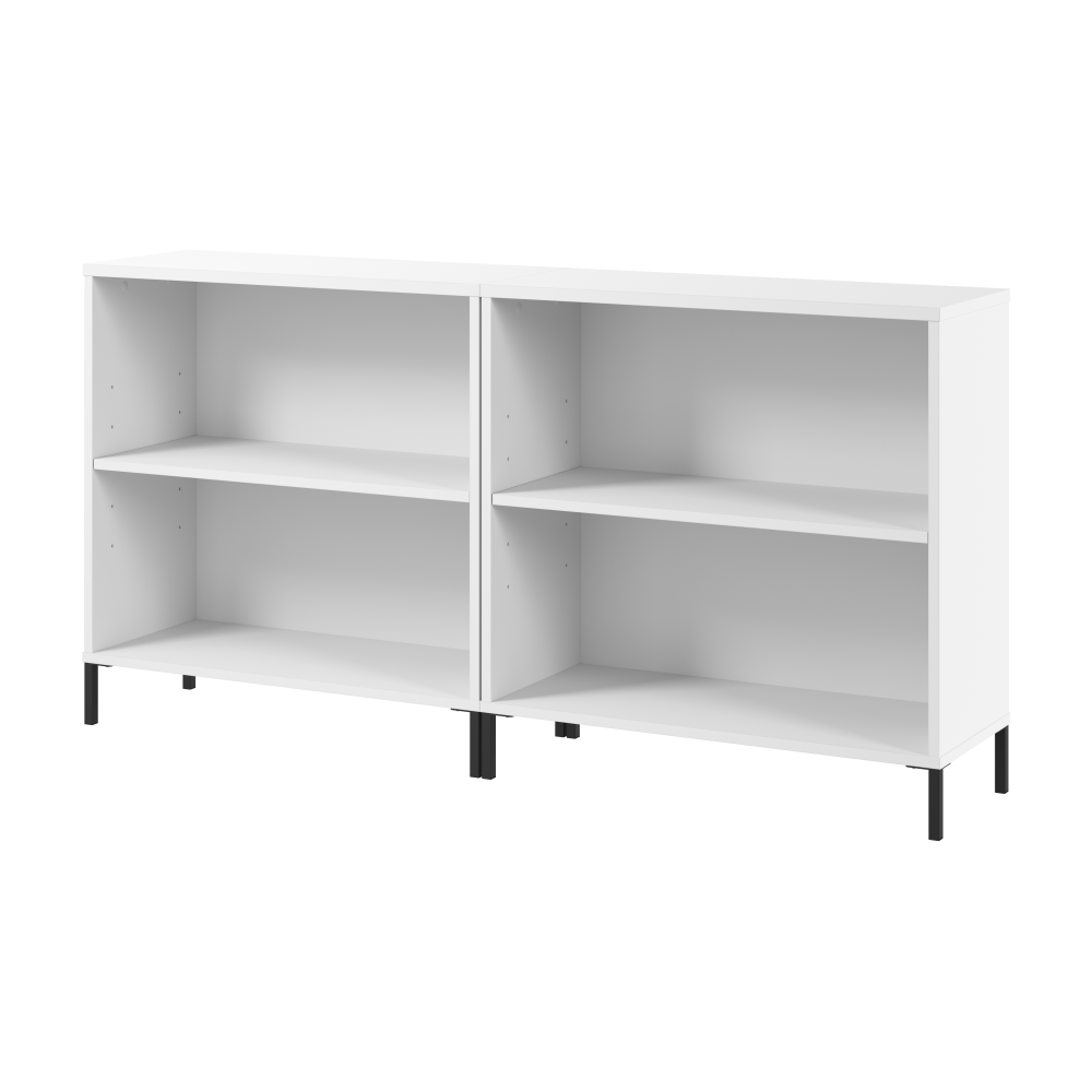 Shop Bush Furniture Soho 2 Shelf Bookcase - Set of 2, Image 01, SHH002WH, #color_white