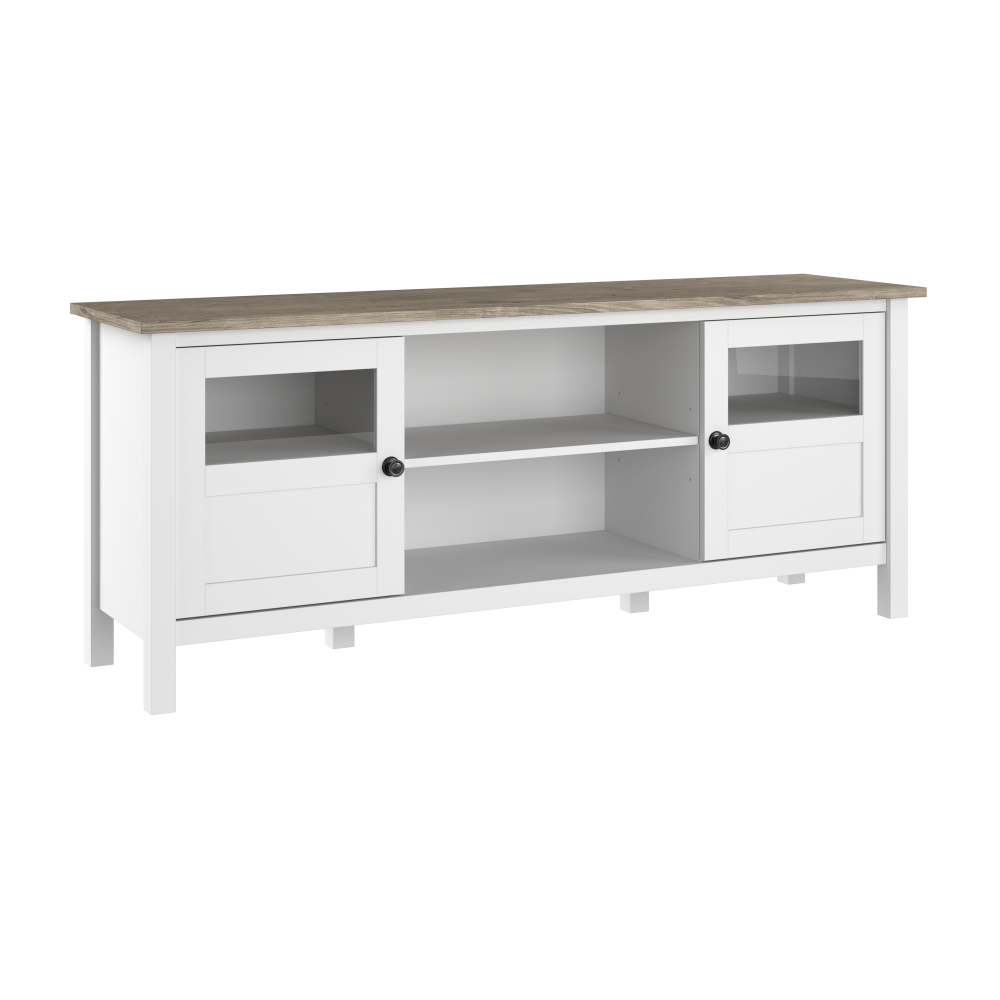 Shop Bush Furniture Mayfield 60W TV Stand, Image 01, MAV260GW2-03, #color_shiplap gray/pure white