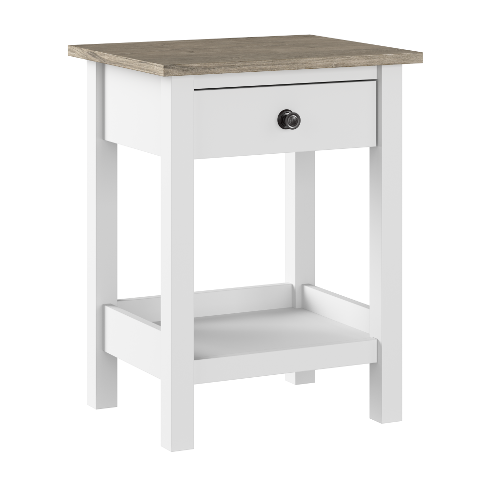 Shop Bush Furniture Mayfield Nightstand, Image 01, MAT119GW2-Z, #color_shiplap gray/pure white