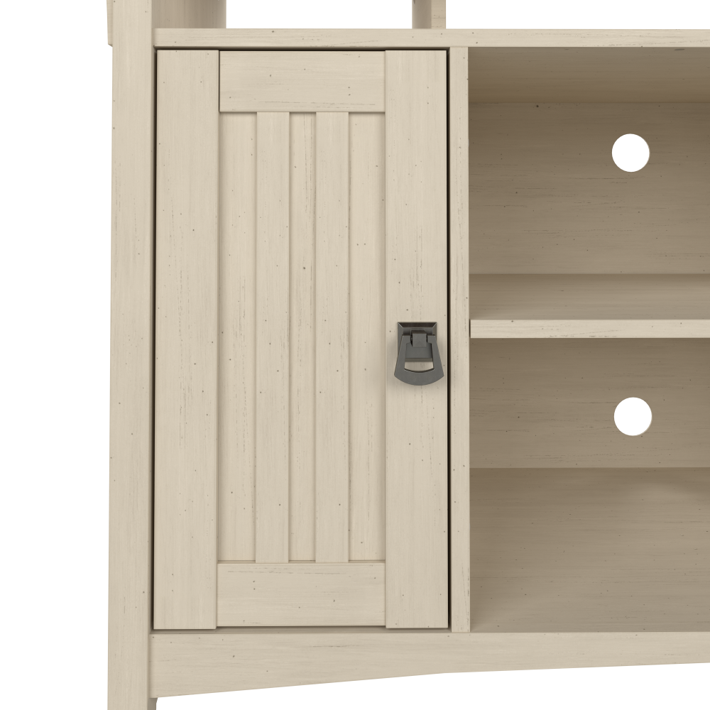 Shop Bush Furniture Salinas Entryway Storage Set with Hall Tree, Shoe Bench and Accent Cabinet, Image 04, SAL008AW, #color_antique white