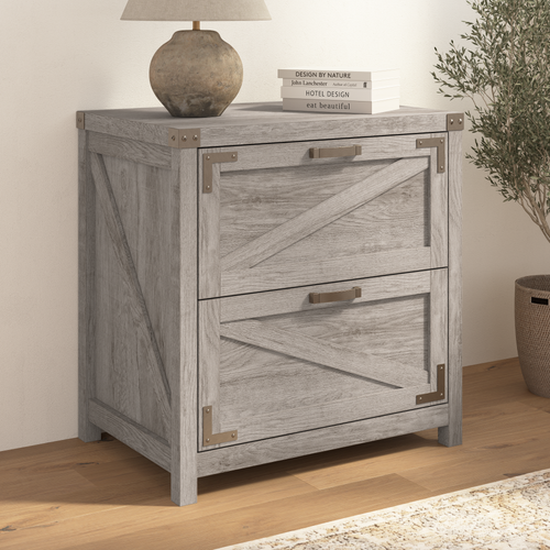 Shop Bush Furniture Knoxville 2 Drawer Lateral File Cabinet, Image 02, CGF129RTG-03, #color_restored gray