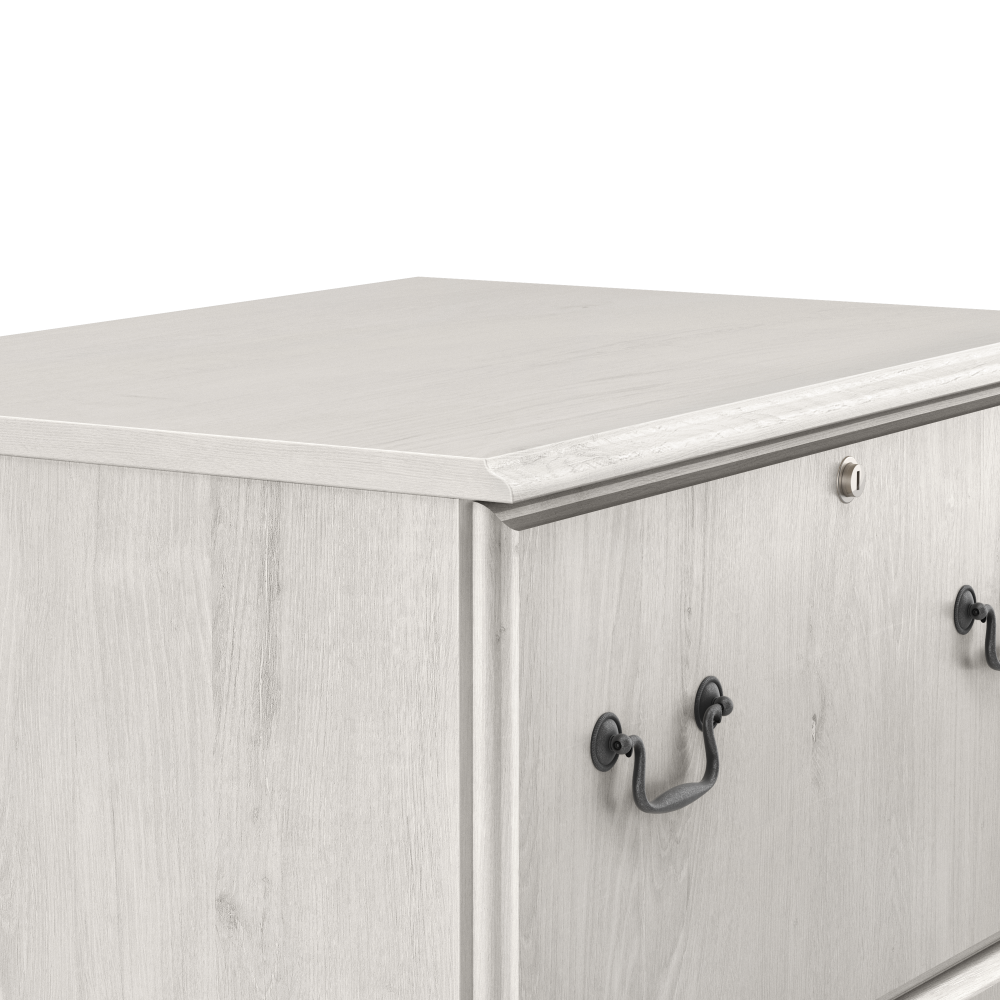 Shop Bush Furniture Saratoga 2 Drawer Lateral File Cabinet, Image 07, EX45754-03, #color_linen white oak