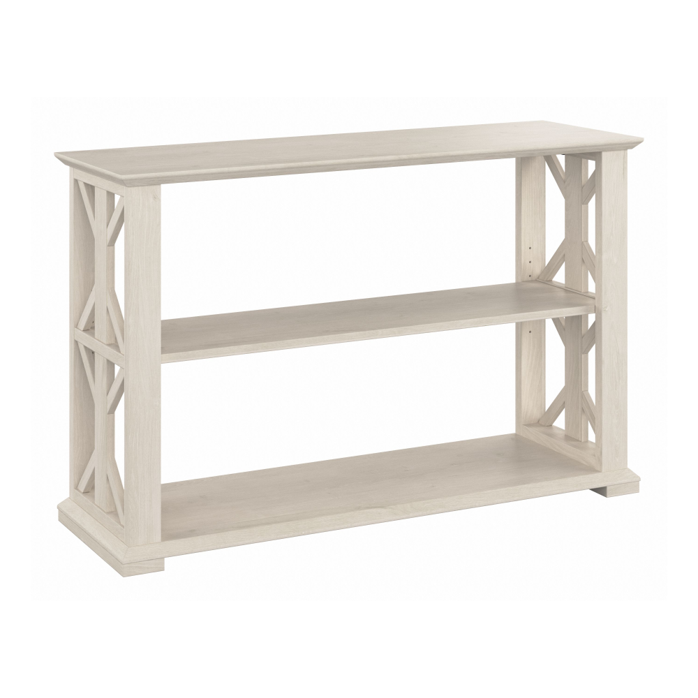 Shop Bush Furniture Homestead Console Table with Shelves, Image 01, HOT248LW-03, #color_linen white oak
