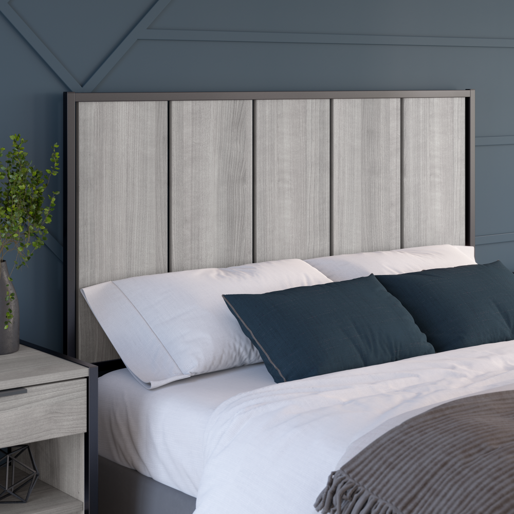 Shop Bush Furniture Atria Full/Queen Size Headboard, Image 02, ARQ165PG, #color_platinum gray