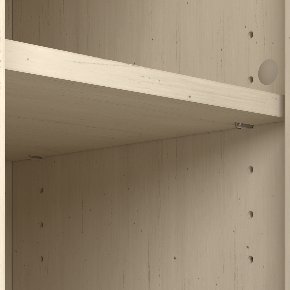 Shop Bush Furniture Salinas Tall 5 Shelf Bookcase - Set of 2, Image 05, SAL036AW, #color_antique white