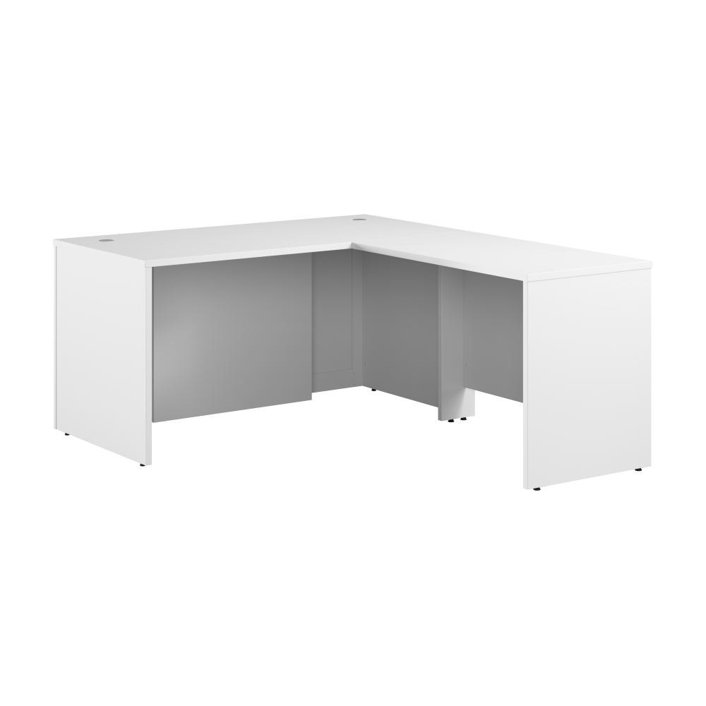 Shop Bush Business Furniture Hampton Heights 60W x 30D Executive L-Shaped Desk, Image 03, HHD022WH, #color_white