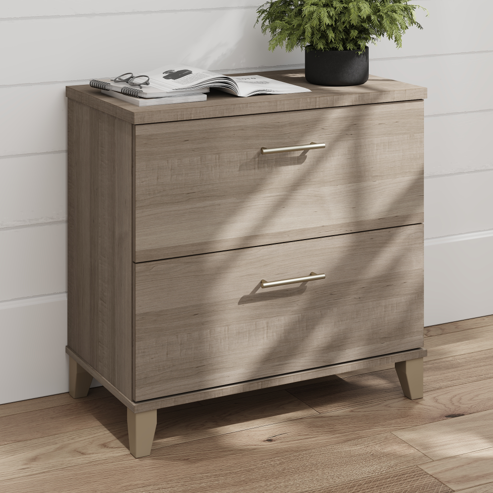 Shop Bush Furniture Somerset 2 Drawer Lateral File Cabinet, Image 01, WC81680, #color_ash gray