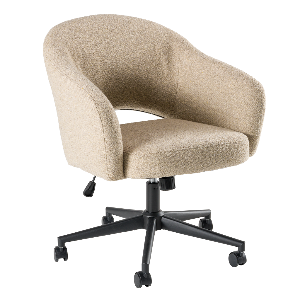 Shop Bush Furniture Fairfax Mid Century Modern Desk Chair for Home Office, Image 02, CH4401CBF-03, #color_cool beige fabric