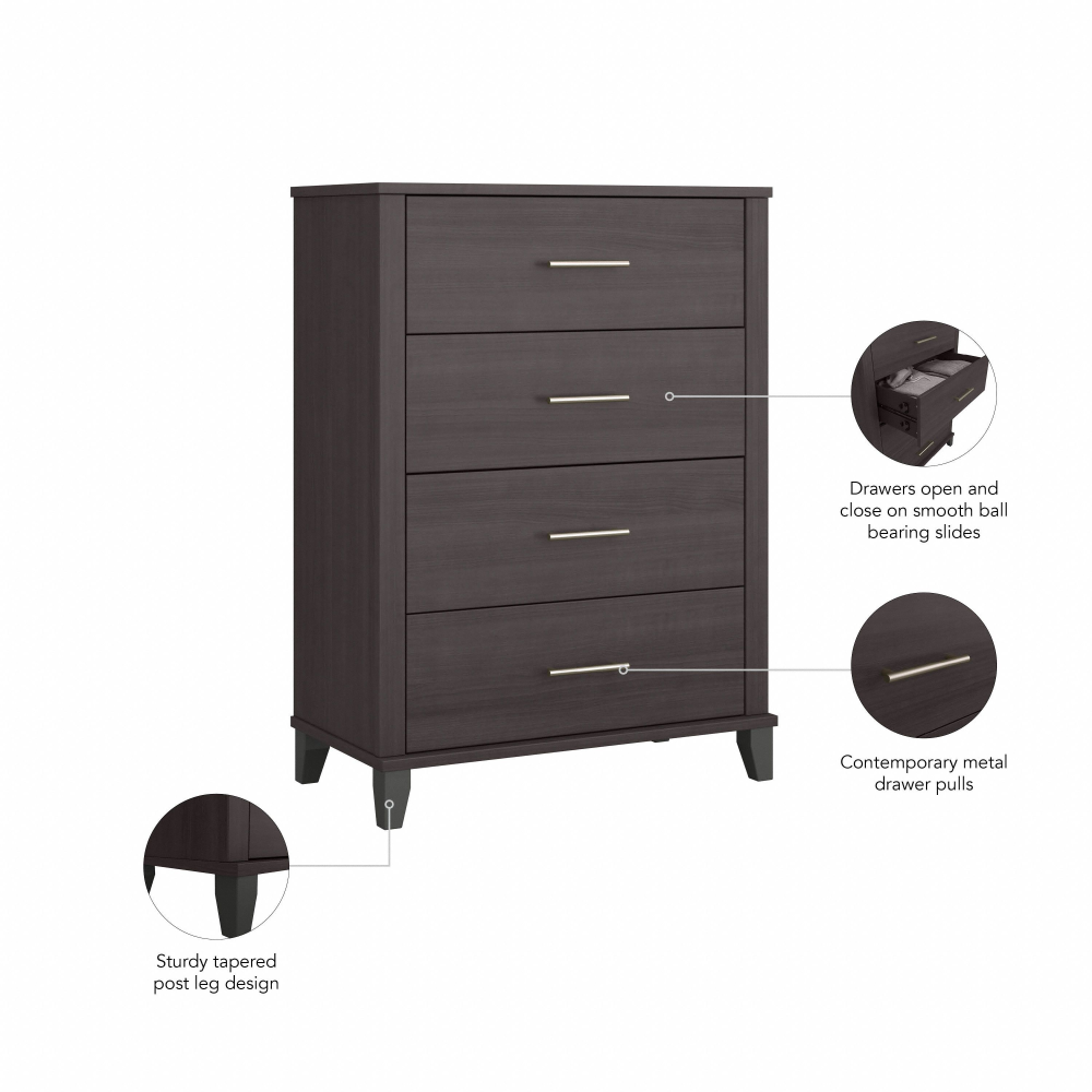 Shop Bush Furniture Somerset Chest of Drawers, Image 06, STS132SG, #color_storm gray